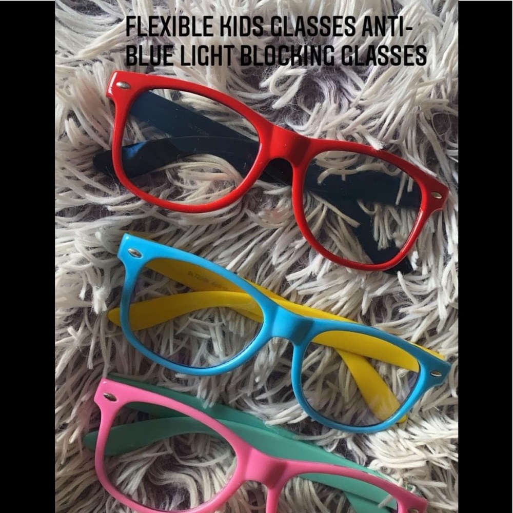 Flexible anti- light blocking glasses for kids